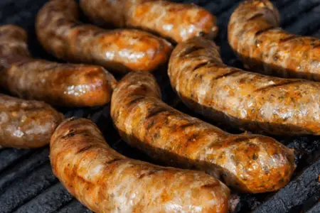 Grilled sausages