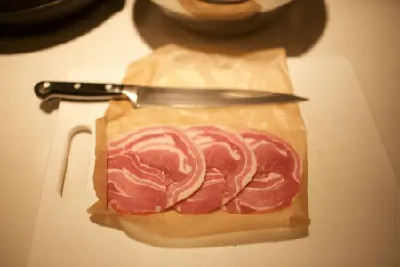 Pancetta slices