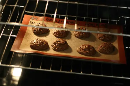 Cookies being baked