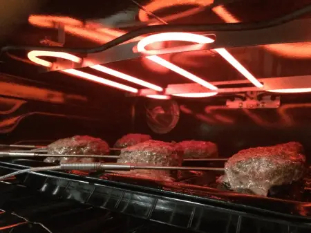 Meat being broiled