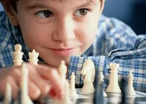 child playing chess