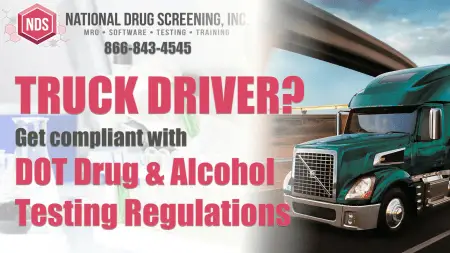 ad for a DOT drug and alcohol testing program