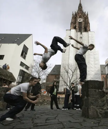 freerunner doing a flip