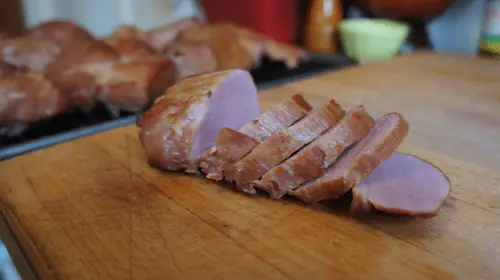 Sliced Canadian bacon