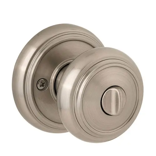 Door knob with satin nickel finish