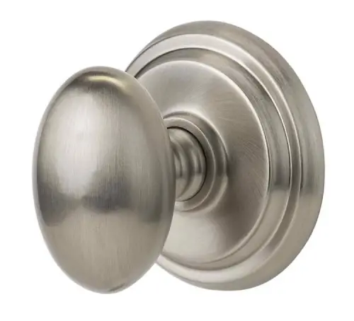 Door knob with brushed nickel finish